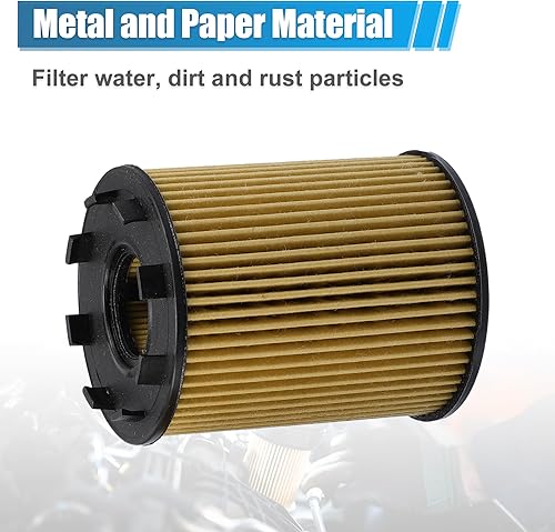 Miniatura 7 de X AUTOHAUX Filtro de aceite de motor con sellos No.68102241AA/73500049/71765460/71773176/6001073250 para Dodge Dart 1.4L 2013-2016 para Fiat 500