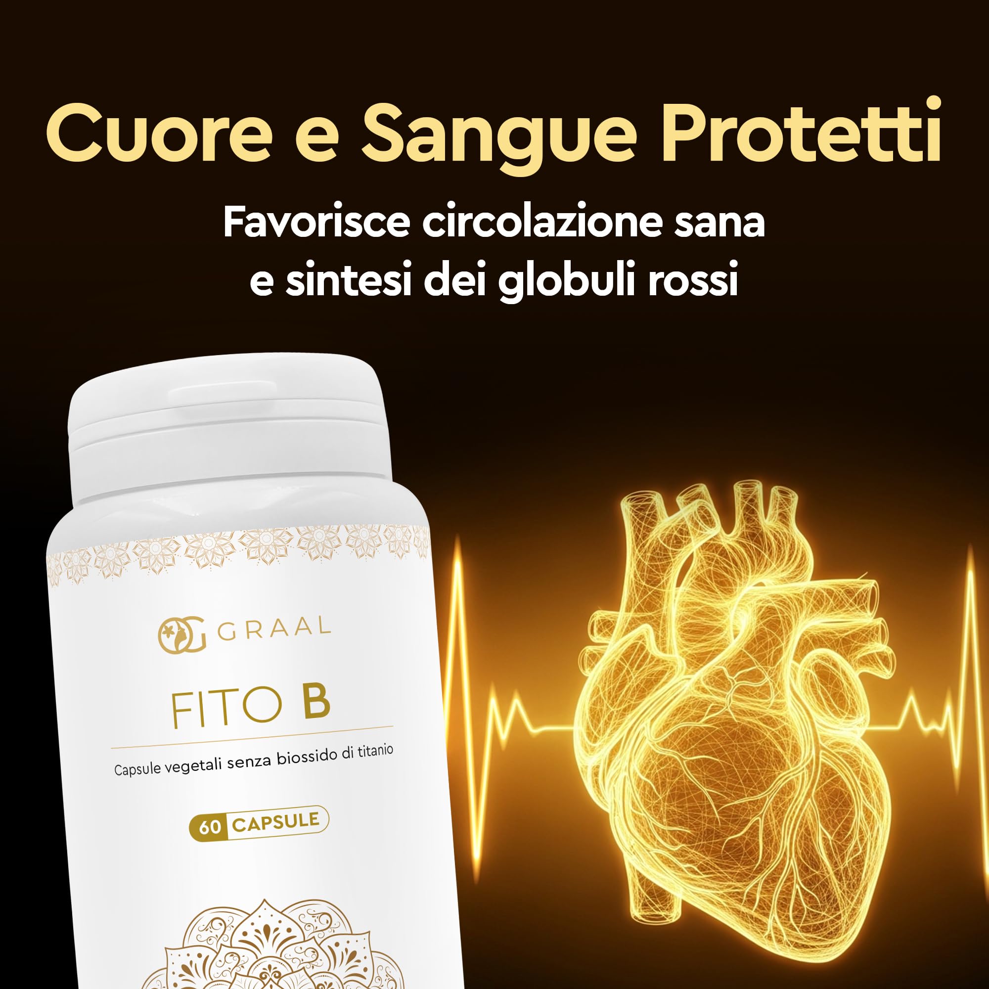 Graal Fito B - Vitamine B Complex per Energia Fisica e Mentale - B6, B1 e Acido Folico e Vitamina B12 per Sistema Nervoso e Pelle Sana