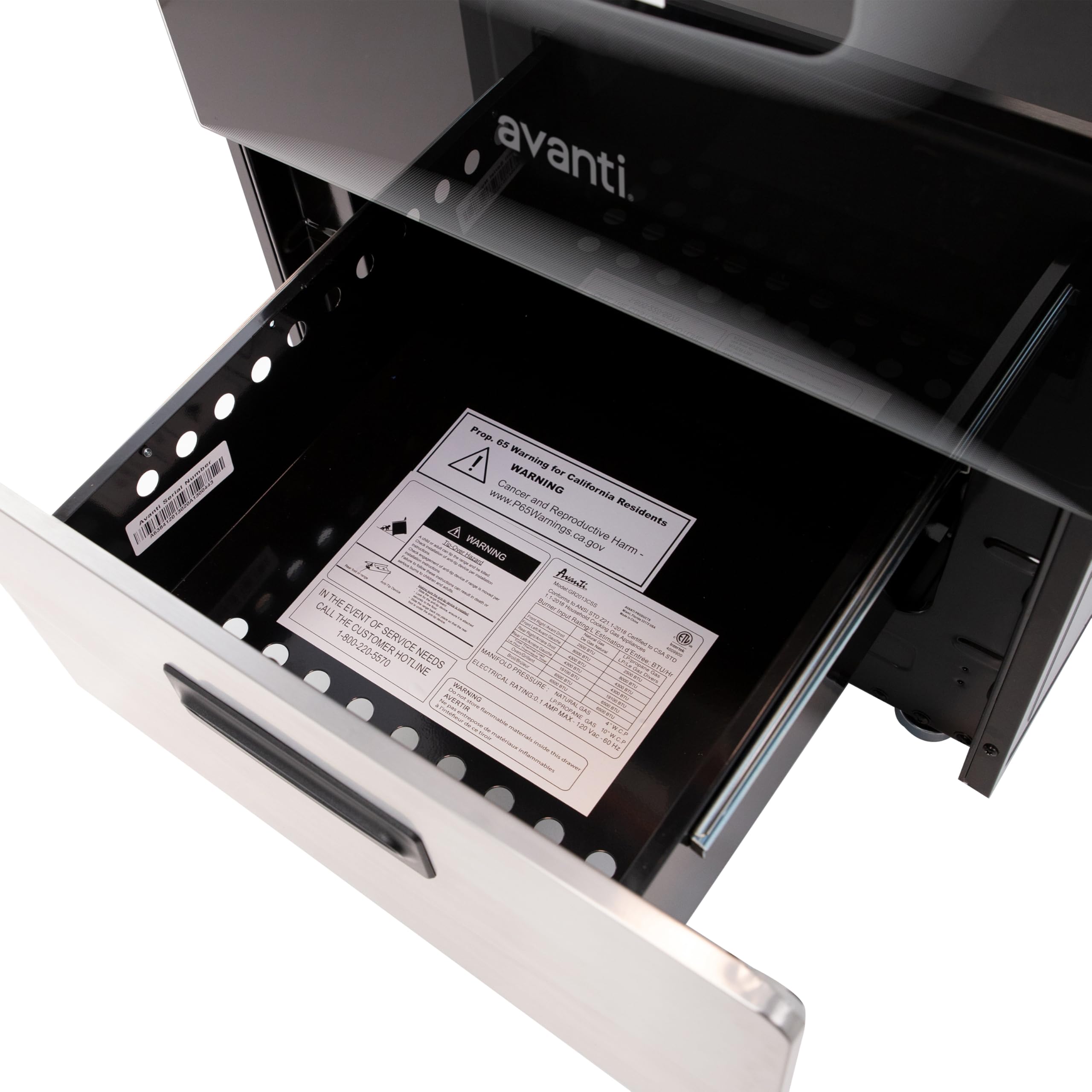 Avanti GR2013CSS Gas Range Oven Compact Freestanding Design, 4 Sealed Burners with Electronic Ignition, 2.1 Cu.Ft. Capacity Features Storage Drawer Broiler and Accessories, 20-Inch, Black