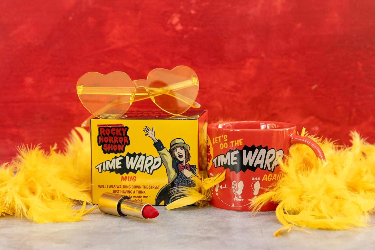 The Unemployed Philosophers Guild Rocky Horror Show Time Warp Mug - Iconic Quotes and Images from the Cult Classic Song, Comes in a Fun Gift Box, 14oz