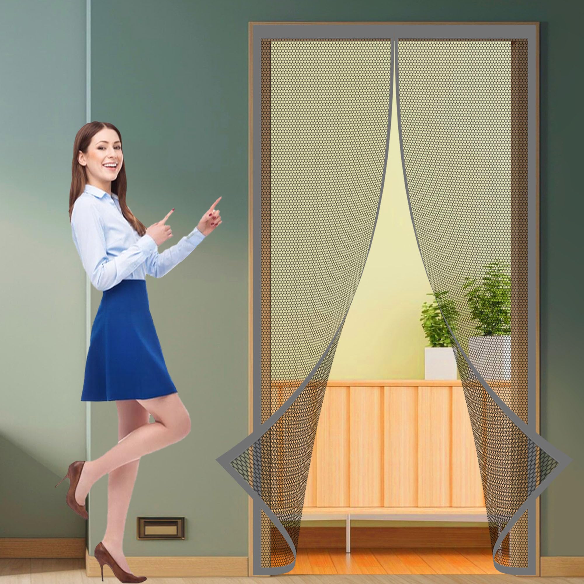 Moustiquaire magnétique 100x184 cm rideau anti-mouche efficace pour porte de balcon