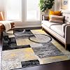 Rugshop Contemporary Circle Design Area Rug, Durable Fade-Resistant Carpet Alfombras for Bedroom, Living Room and Dining Room, Gray, 7'10 x 10'2