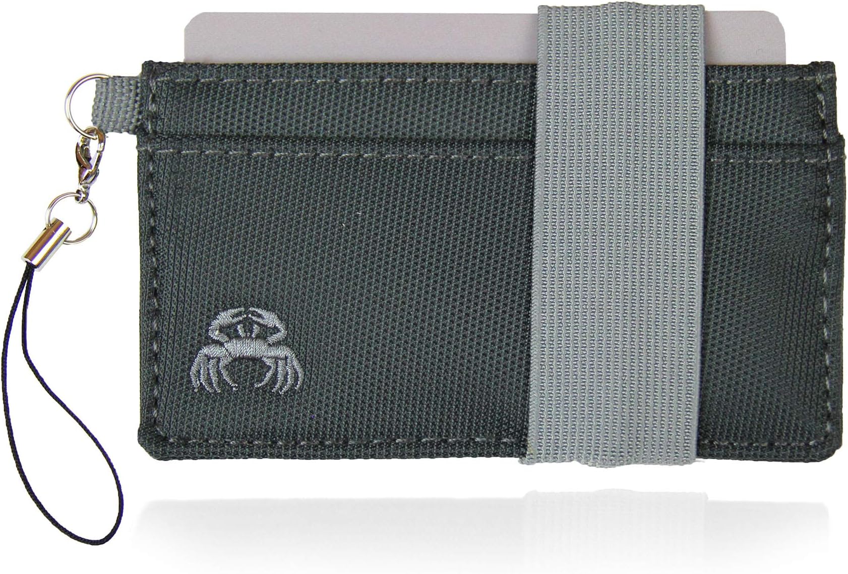 Crabby Wallet - Thin Minimalist Front Pocket Wallet - Canvas Series - Credit Card Holder - Small Travel Wallets - Compact Wallets For Men and Women - Carry Cards, Cash, Phone, Keys (Mona)