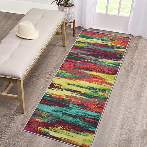 Vista 18 de Fashionwu Alfombra de interior de 2 x 6 pies, lavable, antideslizante, perfecta para pasillo, entrada, sala de estar, comedor, dormitorio, oficina