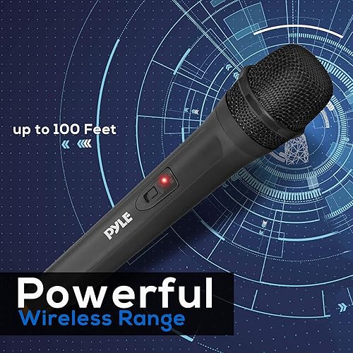 Miniatura 5 de Pyle Sistema de altavoces PA Bluetooth portátil con micrófono inalámbrico - Sistema de sonido de karaoke para interiores y exteriores