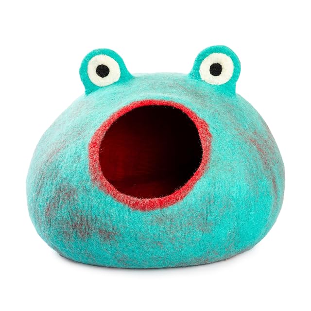 Foto 5 de 5 de Woolygon Cama Plegable de Fieltro de Lana Merino con diseño de Rana para Gatos de apartamento para Mayor…