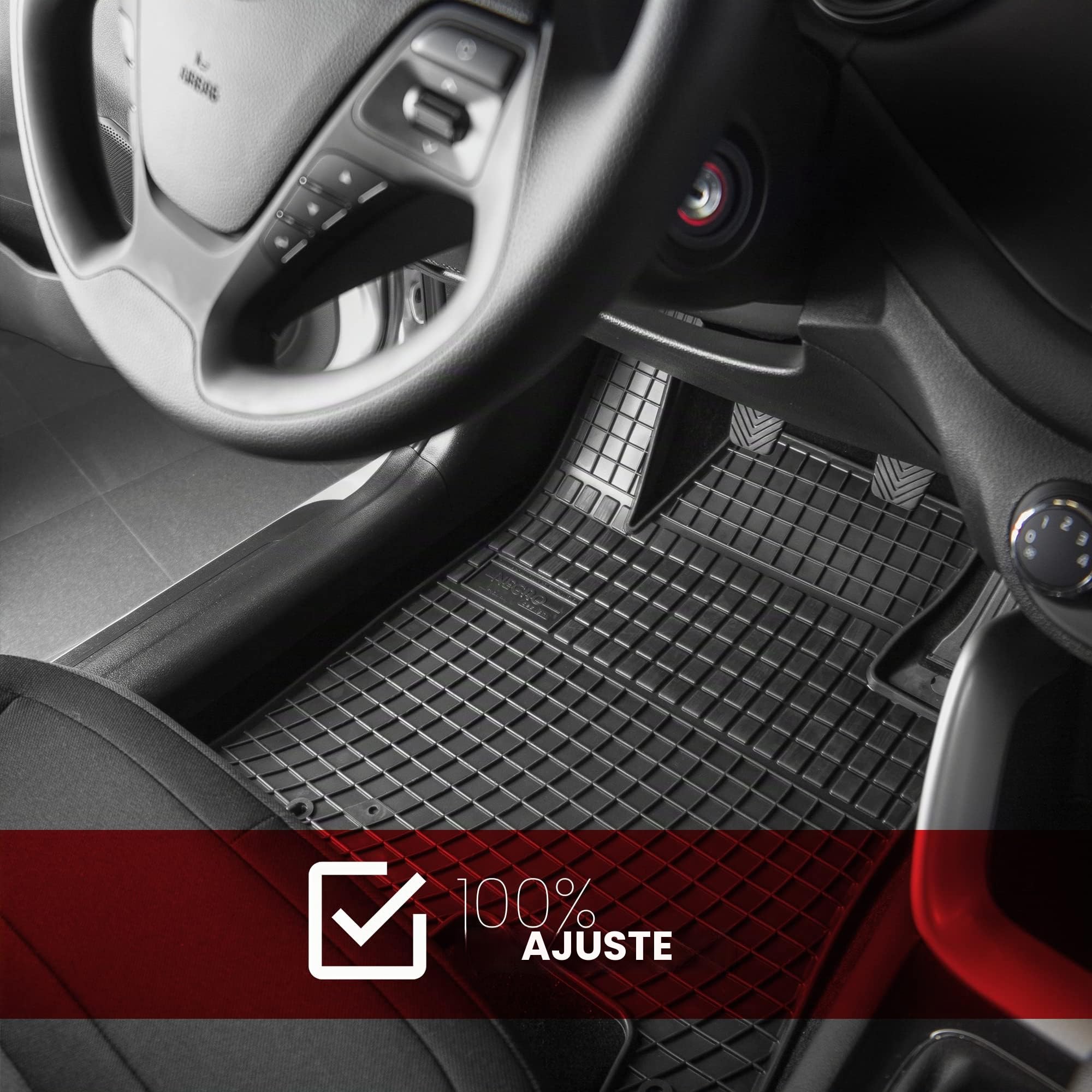 MOTOS Alfombrillas de Goma para Land Rover Freelander I 1997-2006 Mejora tu Comodidad de Viaje con la Alfombrilla Antideslizante para Coche- Alfombrillas de Coche para Varias Estaciones
