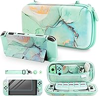 Vista 1 de FUNDIARY Funda de transporte para Nintendo Switch OLED, a prueba de golpes, bolsa de viaje portátil para accesorios con funda protectora de PC