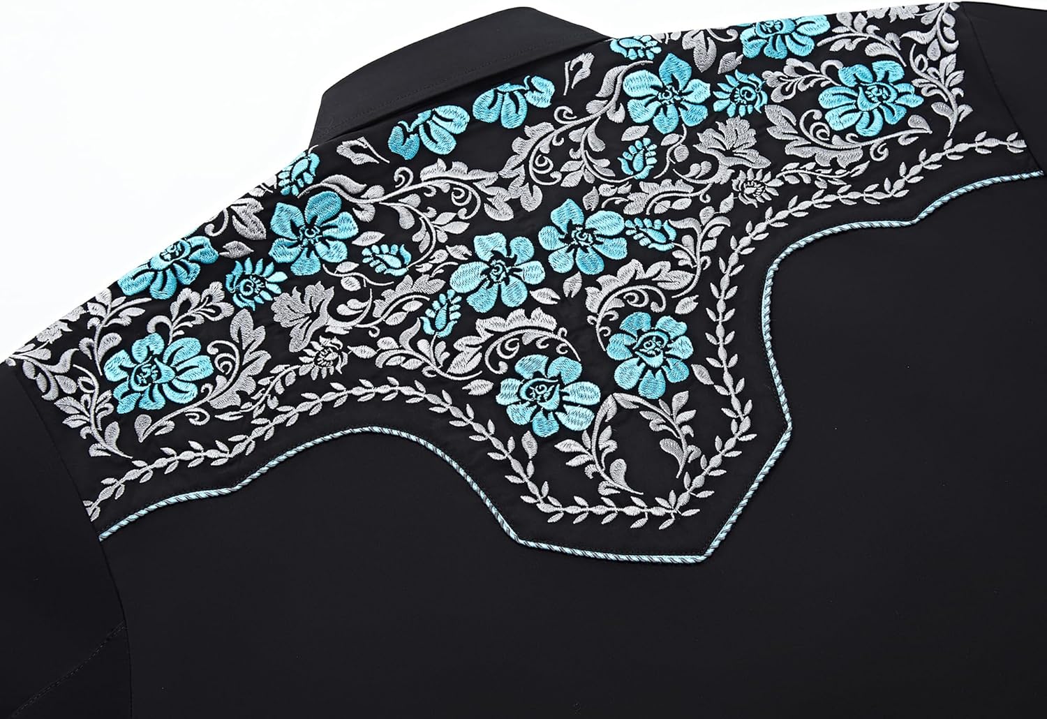 SALVAJE OESTE Embroidered Western Cowboy Shirts for Men Snap Button Long Sleeve Shirt with Western Cowboy Embroidery - Image 3