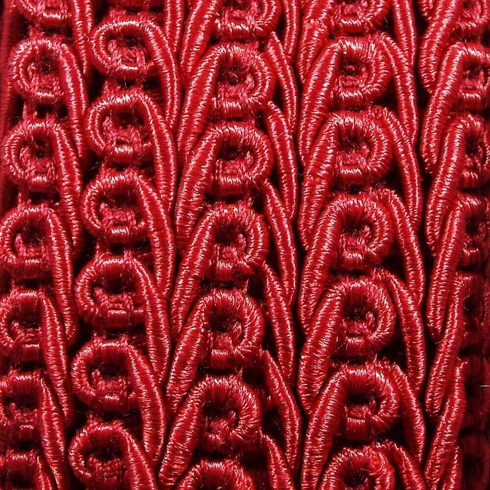 Tressage double parchemin rouge foncé Be-Creative galon 15 mm