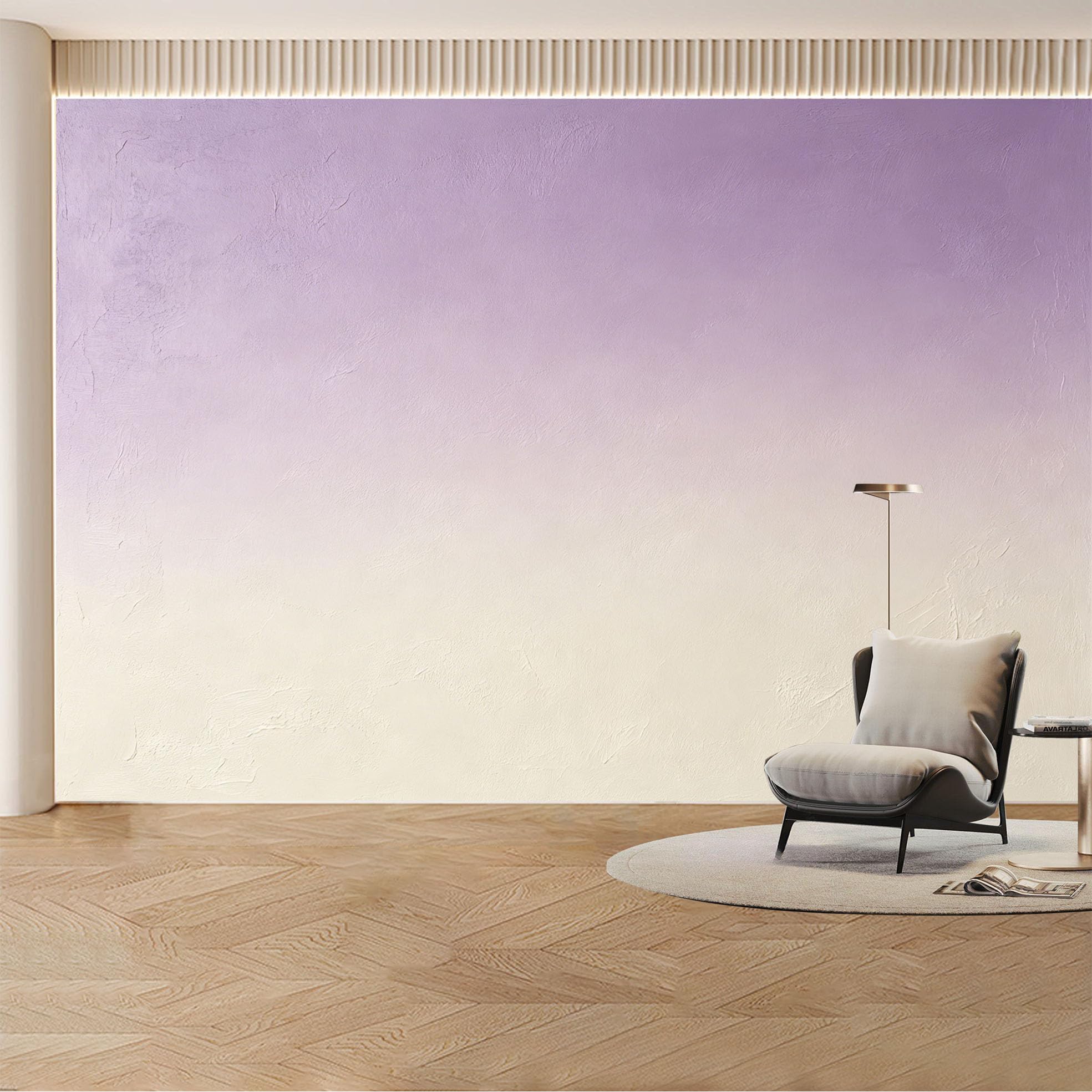 Custom Wall Mural Wallpaper Purple Gradient Abstract Removable SelfAdhesive Large Photo for Living Room， Bedroom， Office， Modern Minimalist Nordic Style Wall Decor