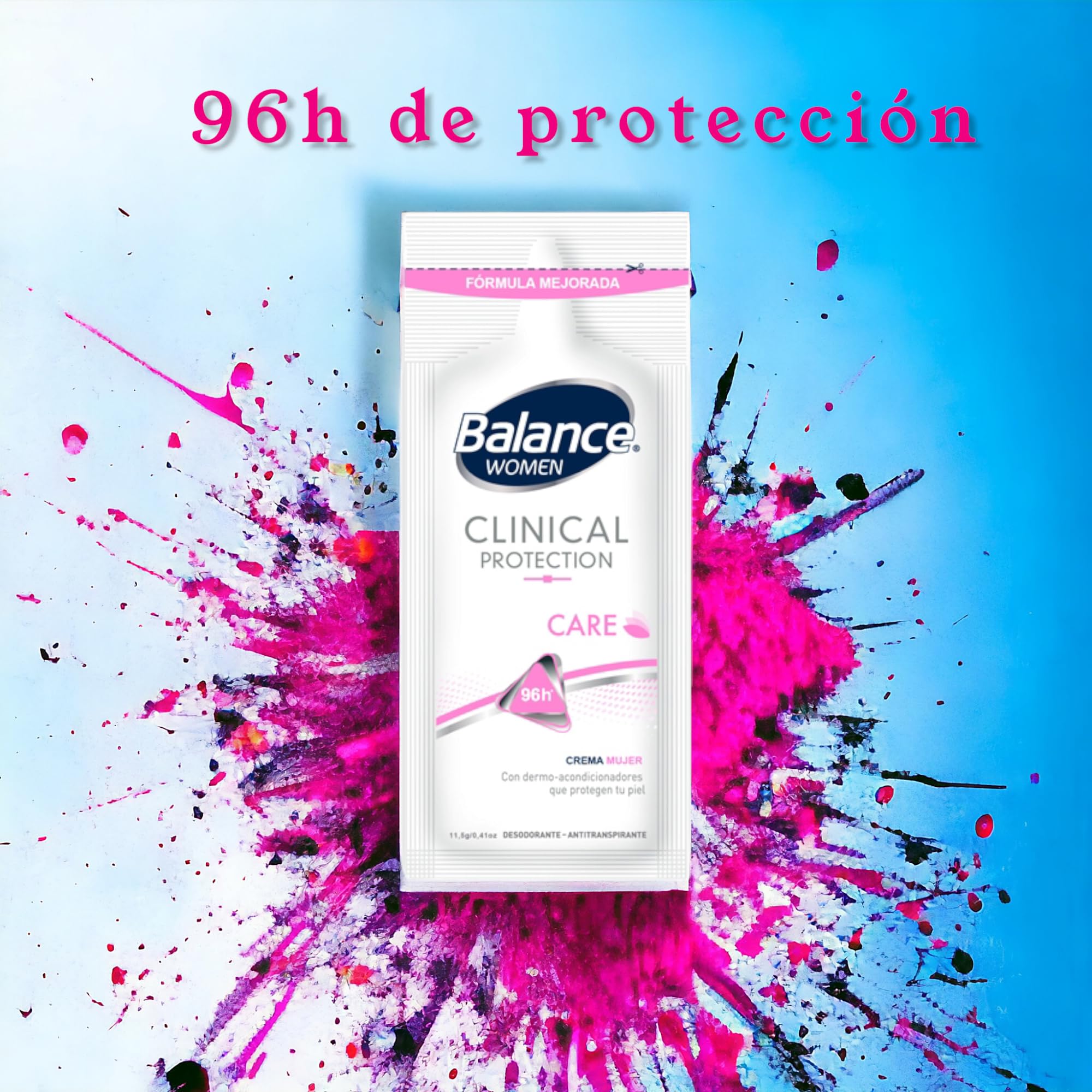 Desodorante para mujer Balance Women Clinical. Antitranspirante, Protección 96H, (3)