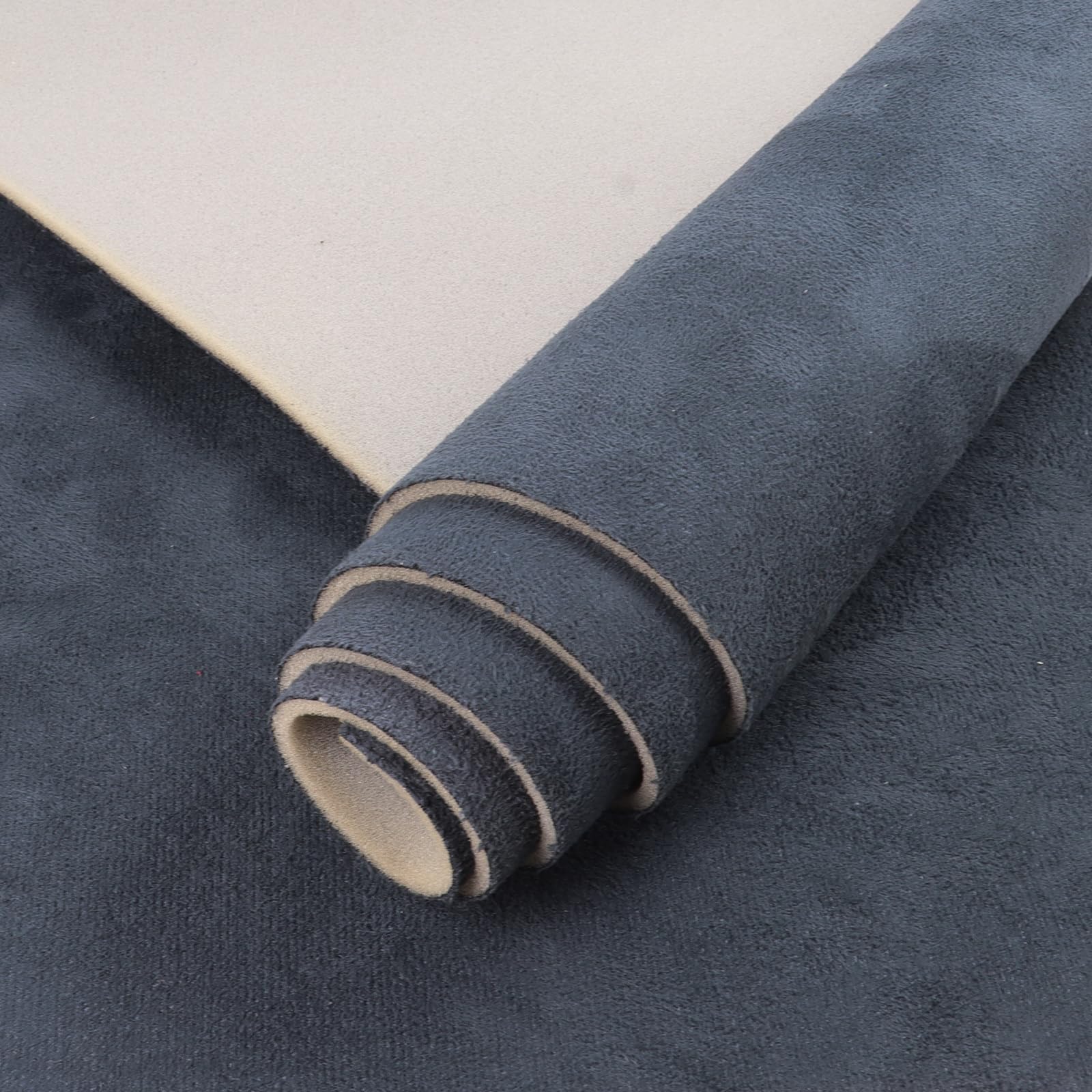Suede Headliner Fabric 60" Wide by 24" with Foam Backing Auto Headliner Replacement Material, Car Roof Upholstery Fabric Repairing for Truck RV SUV Boat Home, Charcoal