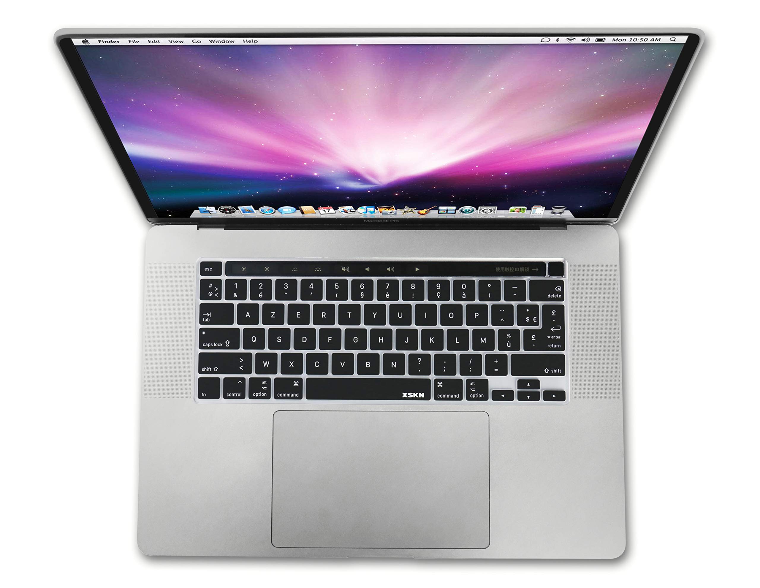 XSKN MacBook Pro Keyboard Cover - Silicone Skin With MacOS Shortcuts For 2019-2020 Touch Bar Models