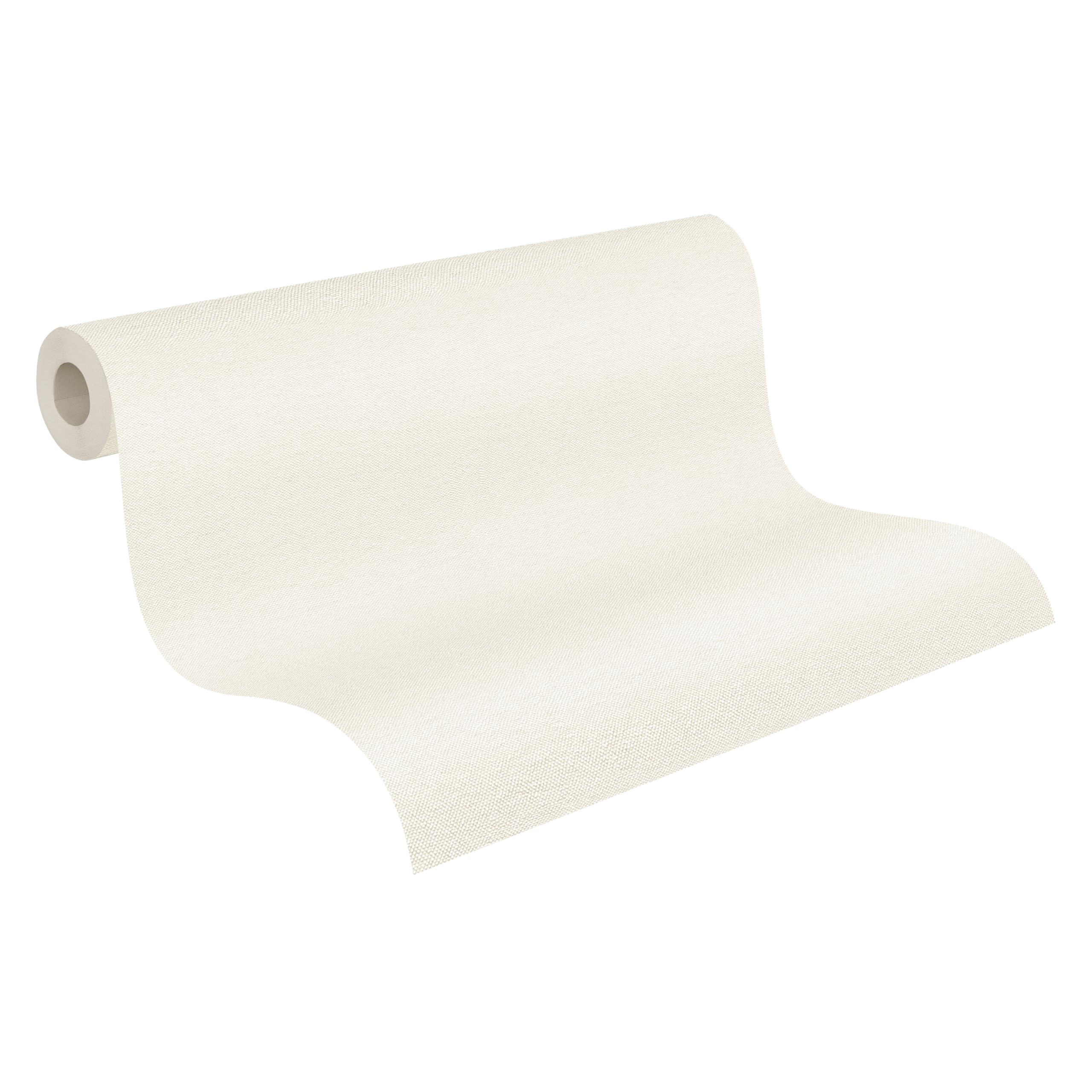 Papier peint uni crème effet textile pour un salon lumineux et cosy