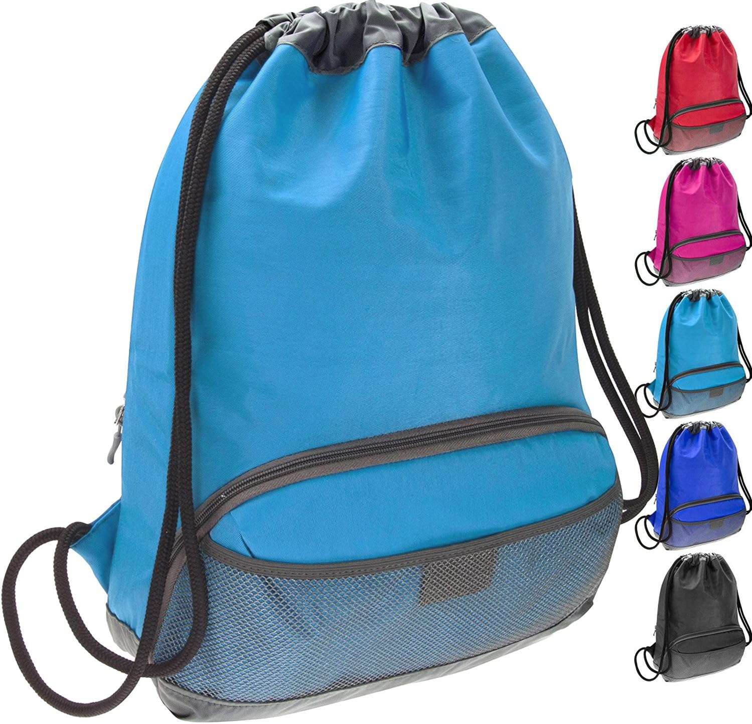 ButterFox Water Resistant Swim Gym Sports Dance Bag Drawstring Backpack Cinch Sack Sackpack for