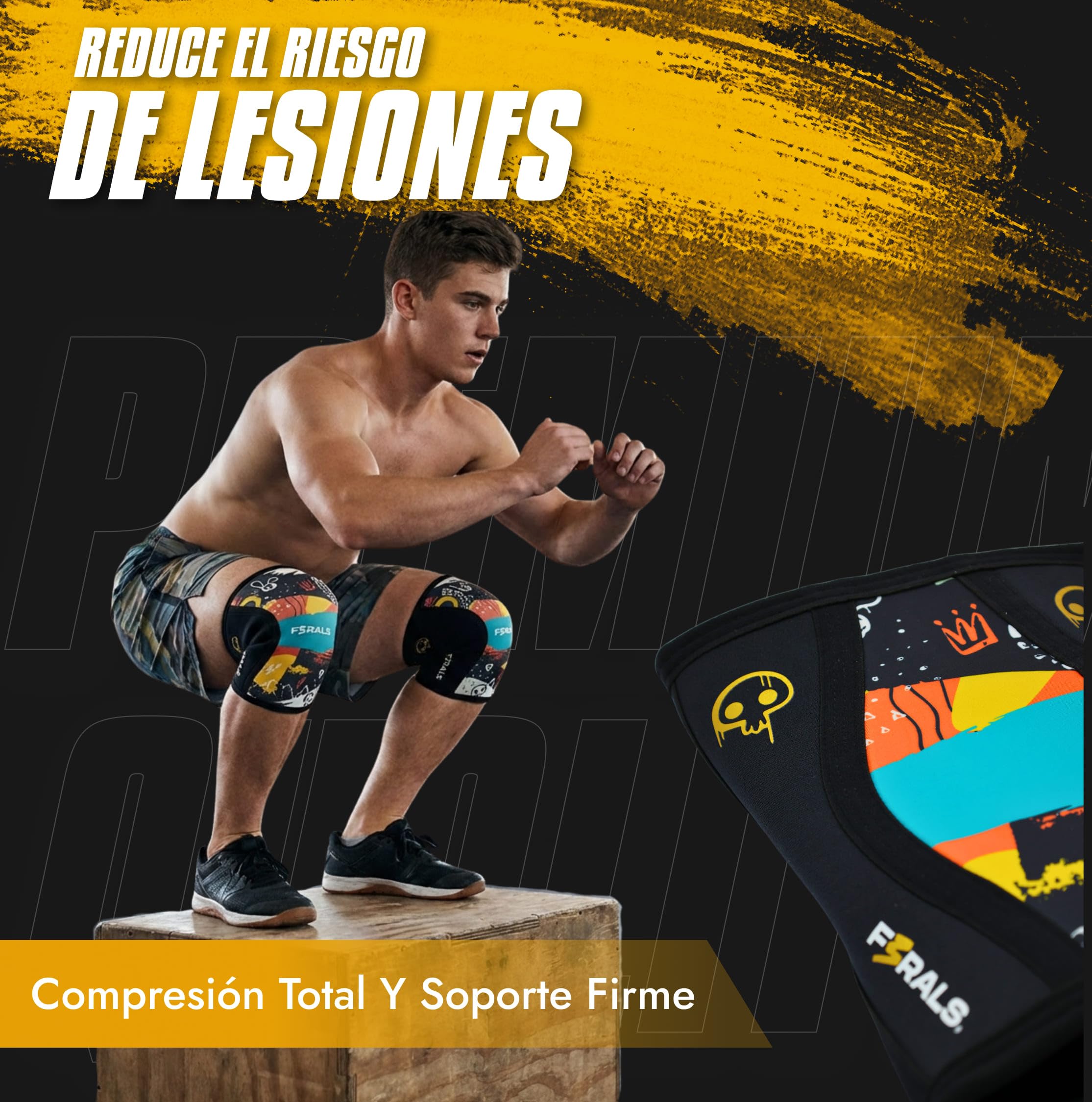 Rodilleras Neopreno 7mm | Cross Training y Powerlifting - Soporte Ajustable para Gym - Protección Deportiva Knee Support