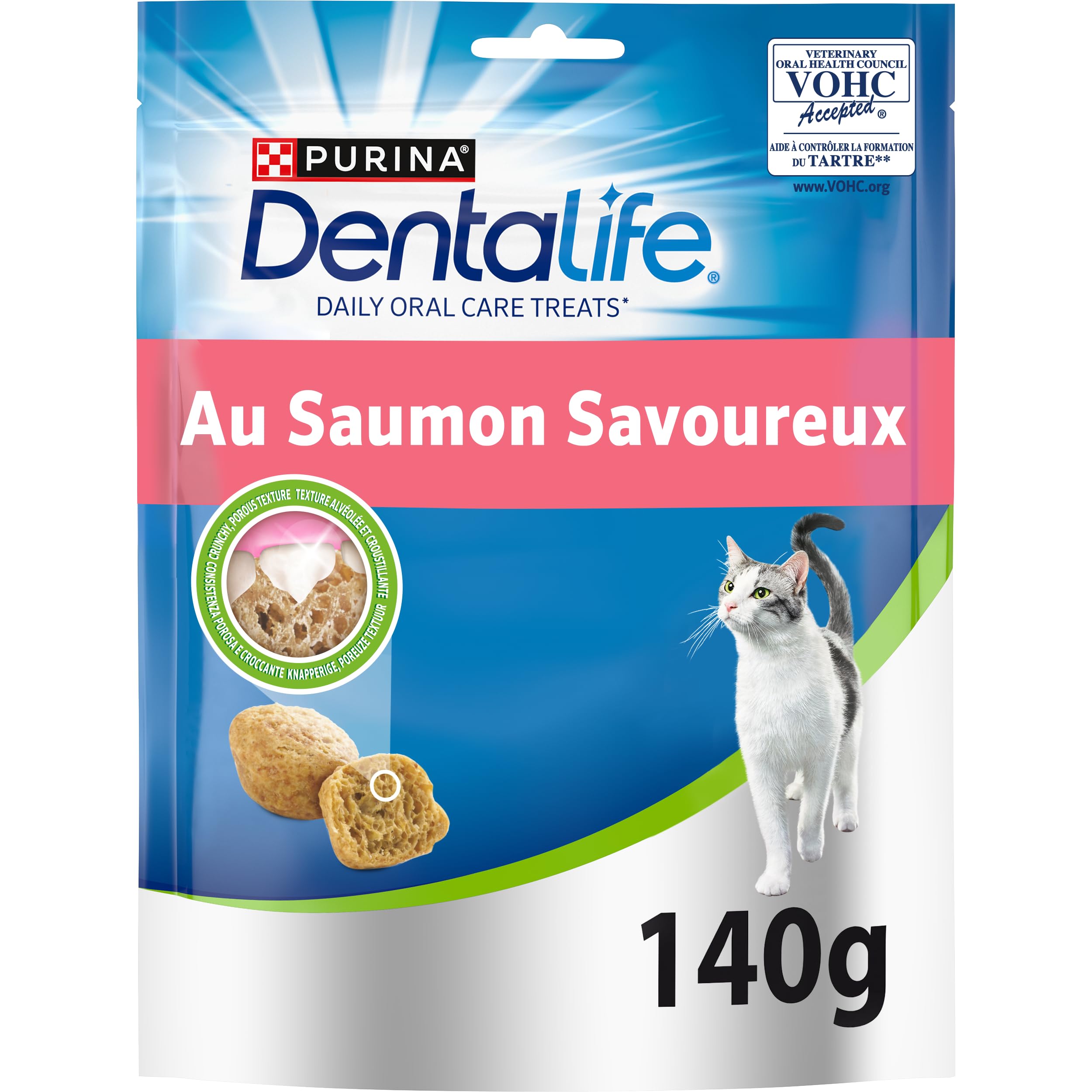 DENTALIFE - Gato de salmón (140 g, golosina para Gato Adulto