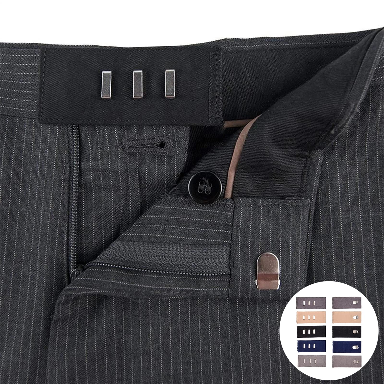 Extension De Ceinture Réglable - Ajoute 1.27 à 5.1cm - Pour Pantalons, Jupes - Lavable, Réutilisable