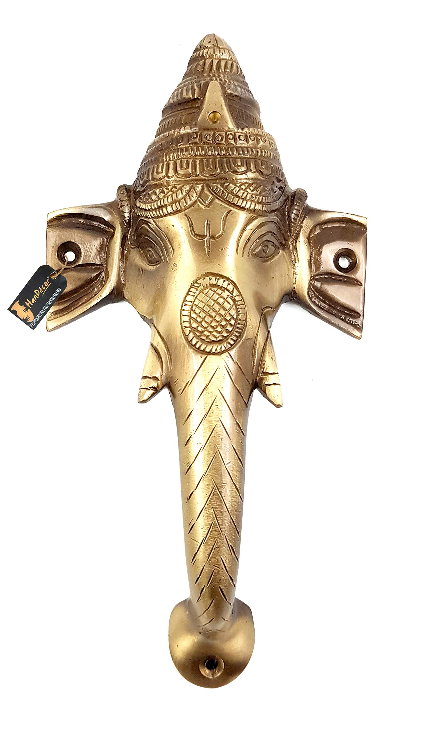 Two Moustaches Ganesha Design 8 Inches Brass Door Handle (B084D89KJZ) Amazon Price History, Amazon Price Tracker