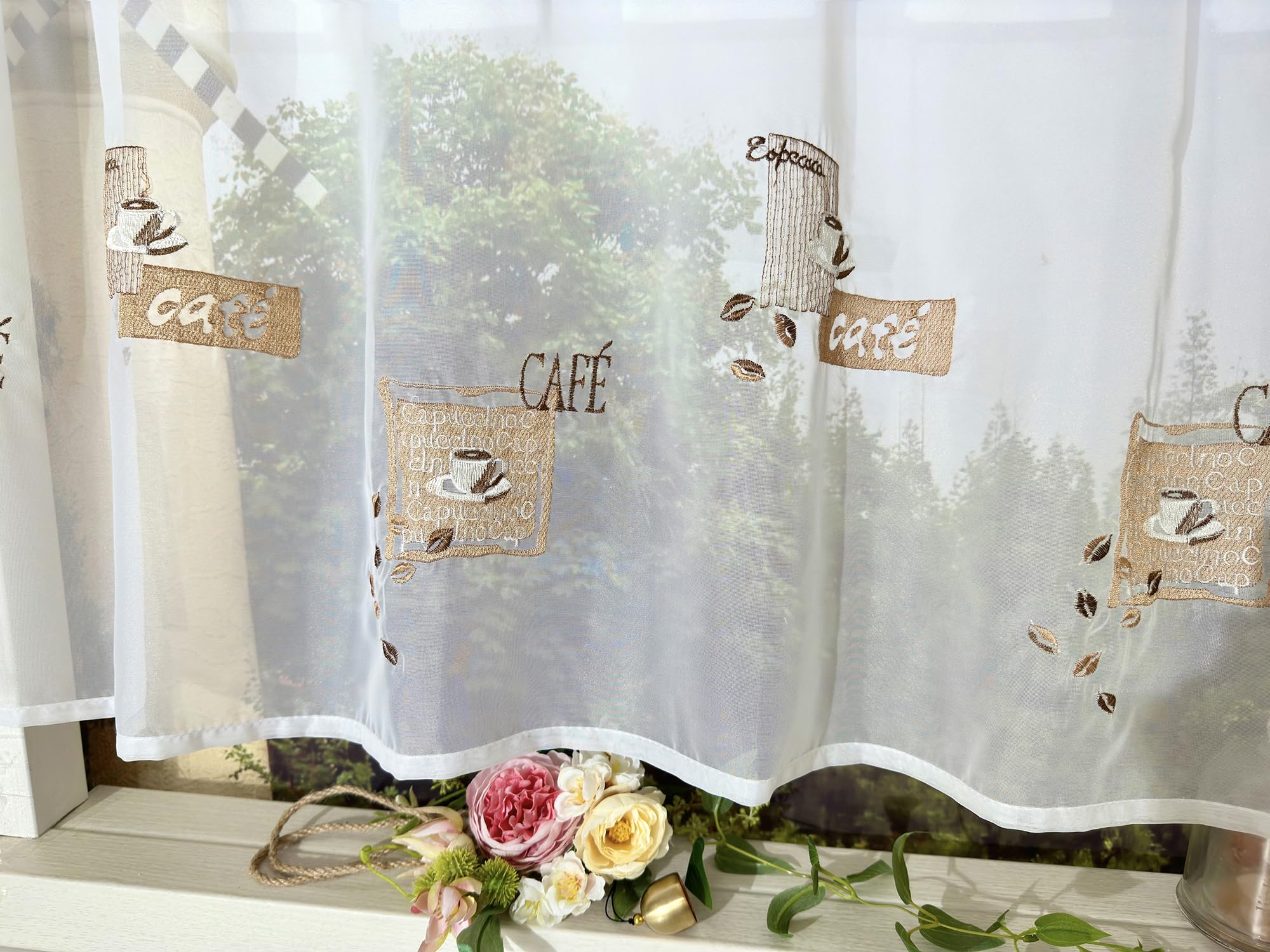 Rideau Brise-Bise Dentelle Vintage Crème – Romantique Et Translucide 60 X 130 Cm – Style Maison De Campagne (1 Pièce)