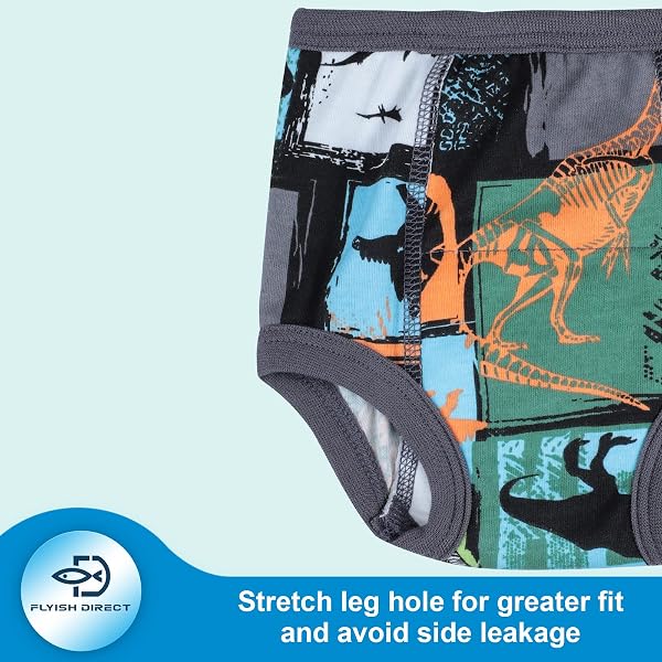 FLYISH DIRECT Training Pants Boys, Potty Training Pants 100% Cotton Toilet Baby Training Underwear, 4 Packs - 5