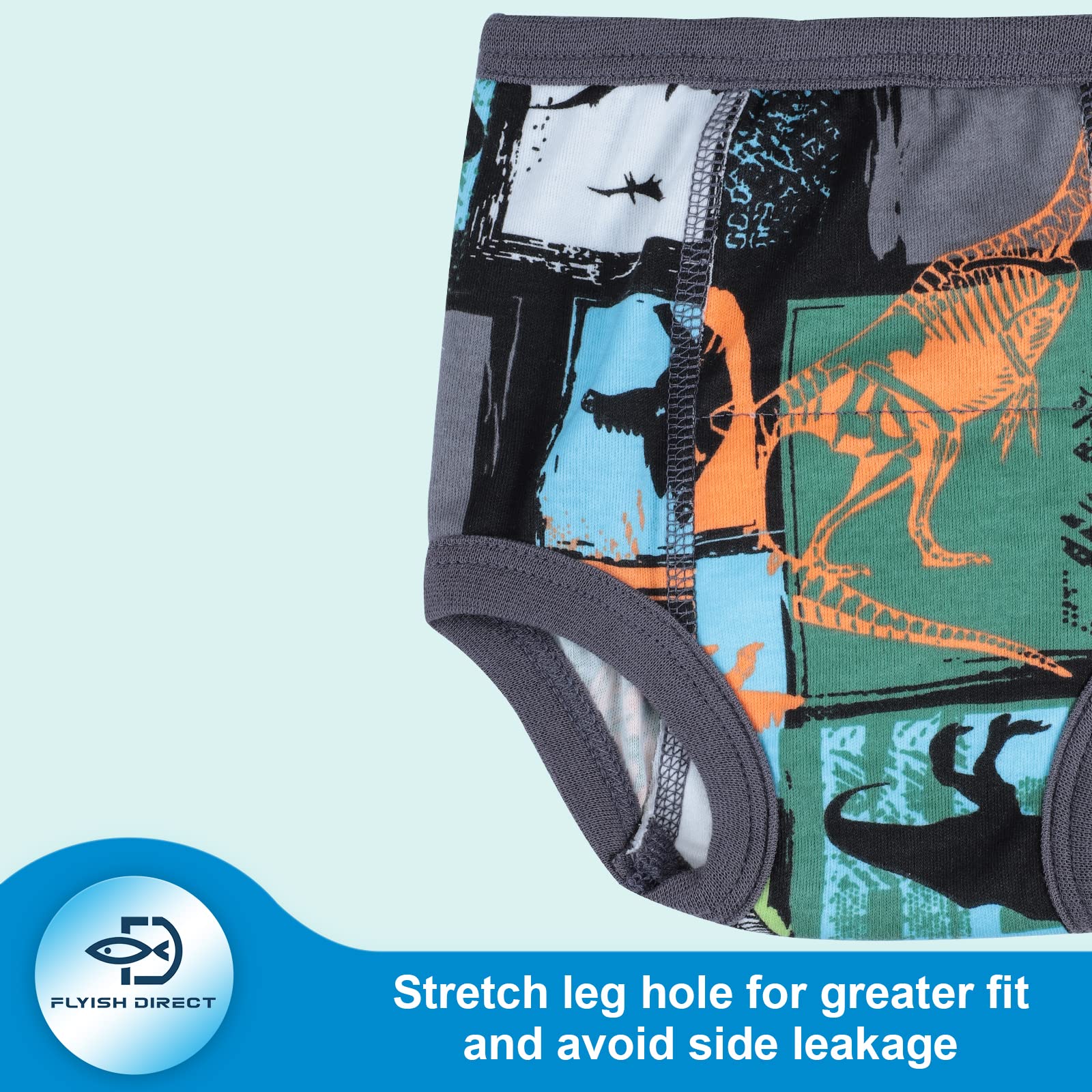 FLYISH DIRECT Training Pants Boys, Potty Training Pants 100% Cotton Toilet Baby Training Underwear, 4 Packs - 5