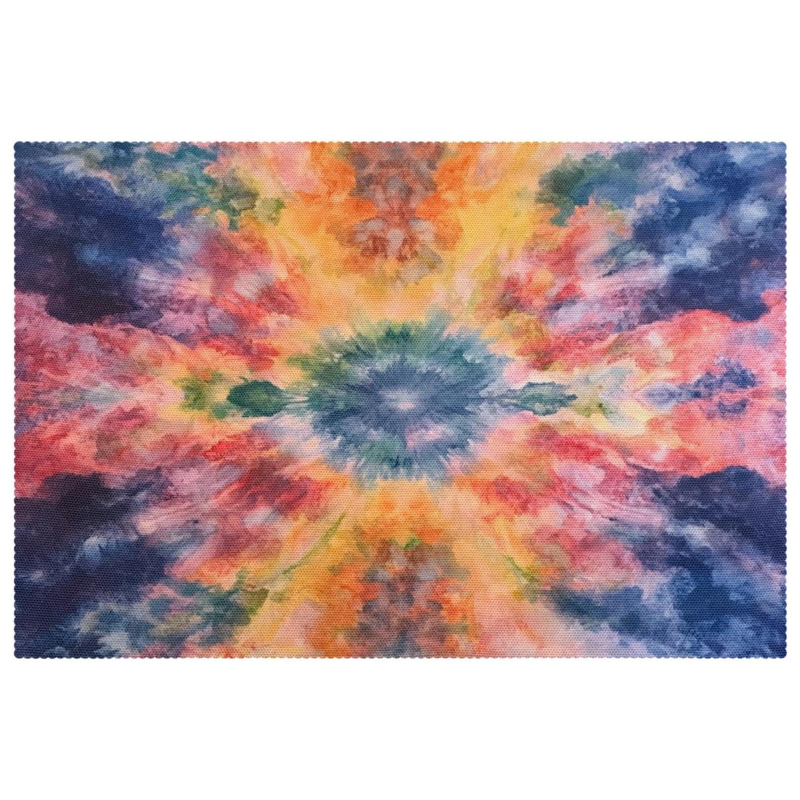 Sets de table tie-dye haut de gamme thermorésistants pour table élégante