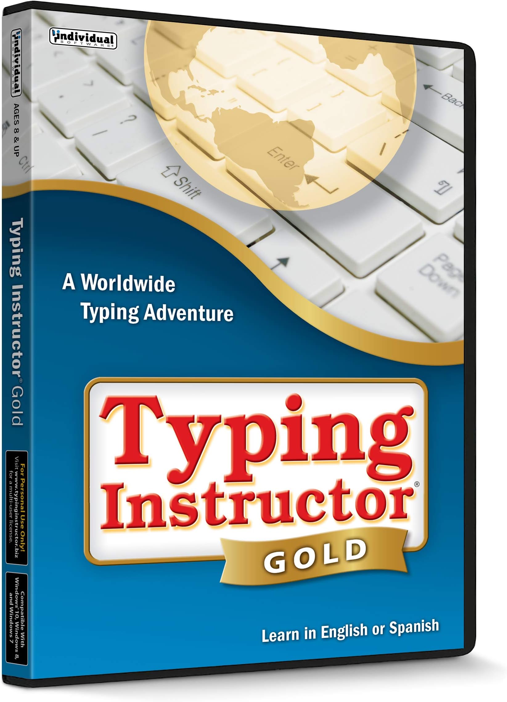 Typing Instructor Gold - Typing Training for Kids and Adults to Learn to Type or Improve their Typing Skills - Teaches Keyboard Basics Following One of 20+ Skill-Appropriate Typing Plans - PC - CD