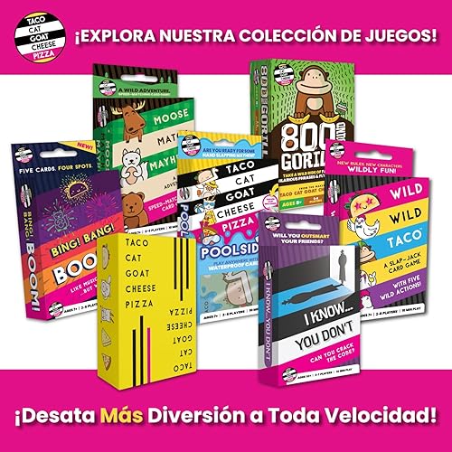 Miniatura 7 de Taco Cat Goat Cheese Pizza Edición Española Juego de cartas salvajemente entretenido para la noche de juego familiar | Fácil de jugar con rondas de