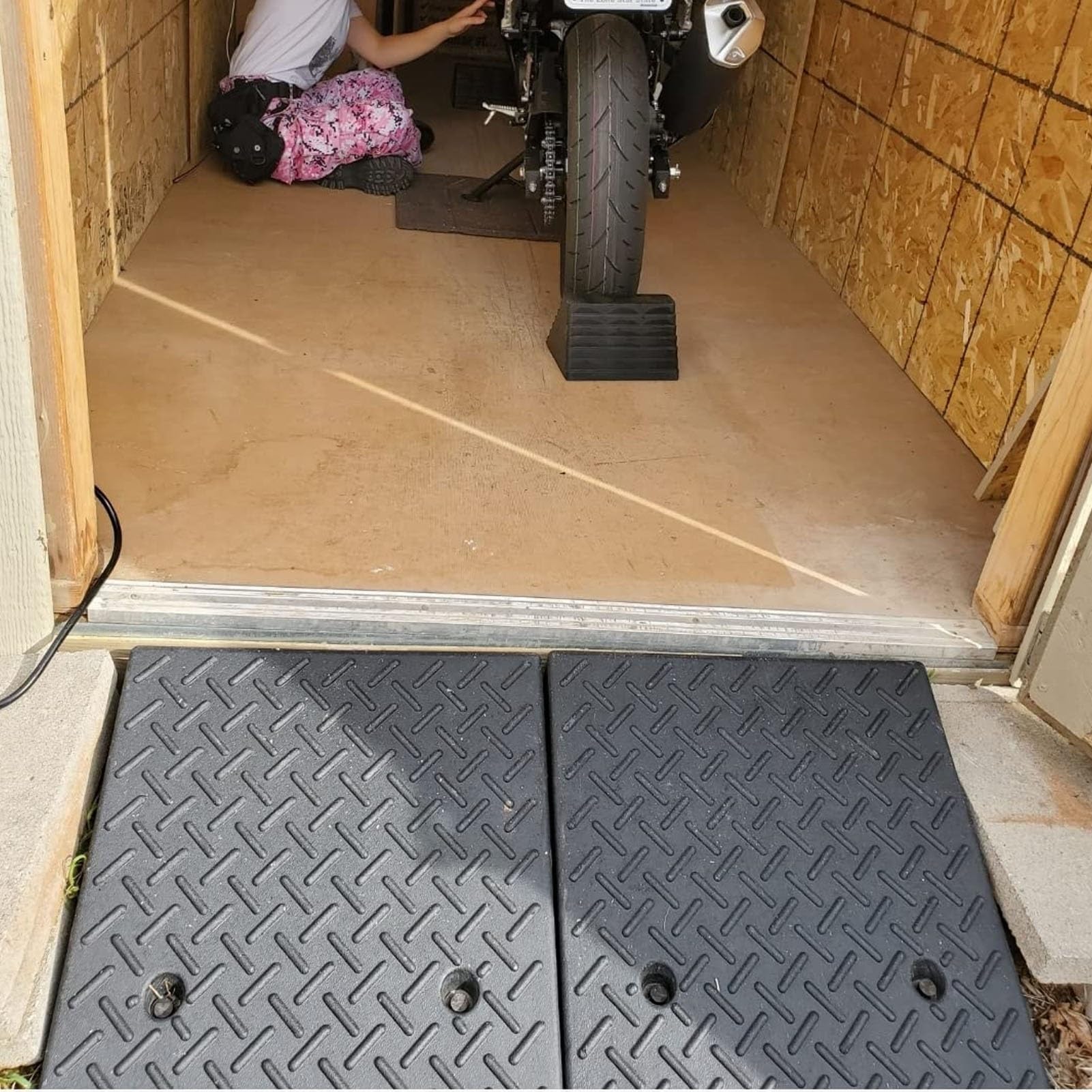 Rampa de Goma para Bordillo 5-20 cm Alto, Rampa Acceso Coche Portátil para Carretillas Elevadoras, Soches, SUV, Cortacéspedes, Quitanieves y Bicicletas(Height 5cm/2inch)