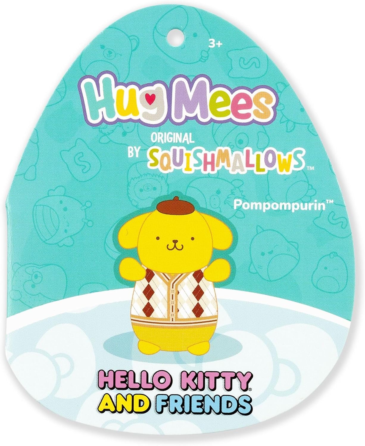 Squishmallows Original Sanrio 10in Plaid Pompompurin HugMees – Ultrasoft Official Jazwares Plush (Medium-Sized) - Image 6