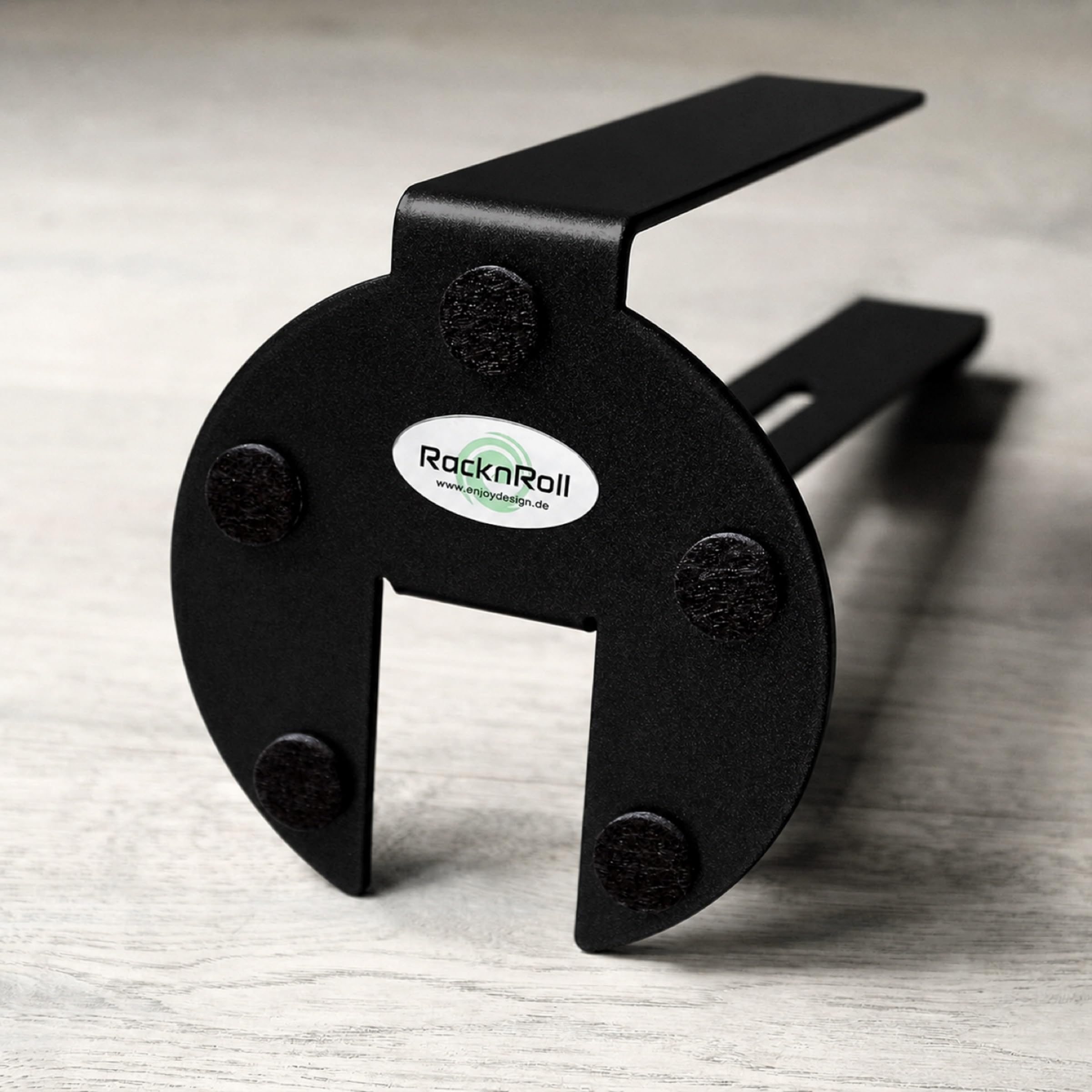 RacknRoll Premium Küchenrollenhalter Schwarz Made in Germany, Edelstahl