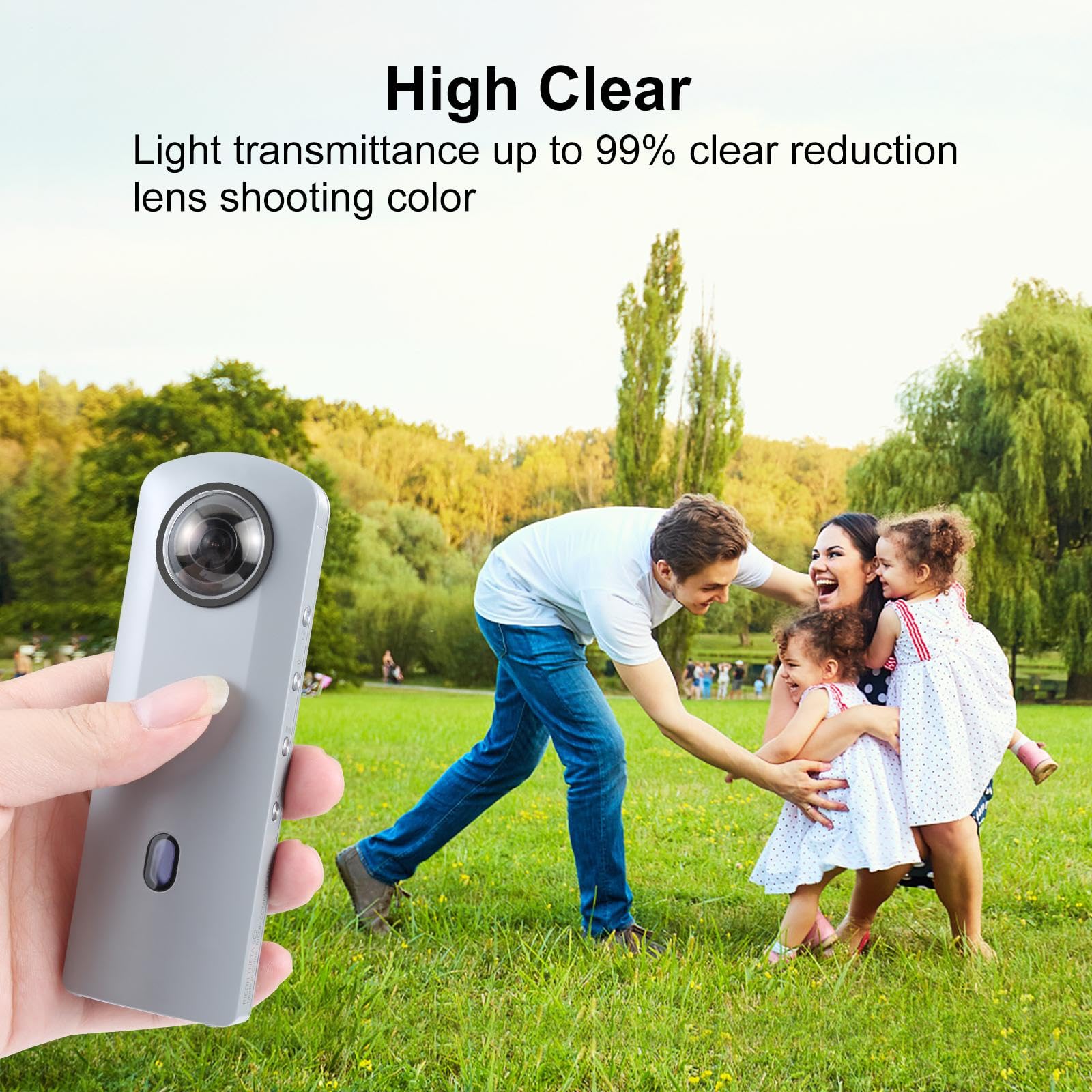 PULUZ Protezione Doppio Obiettivo per Ricoh Theta SC2/S/V - Kit in Policarbonato (PC) per Accessori Action Camera