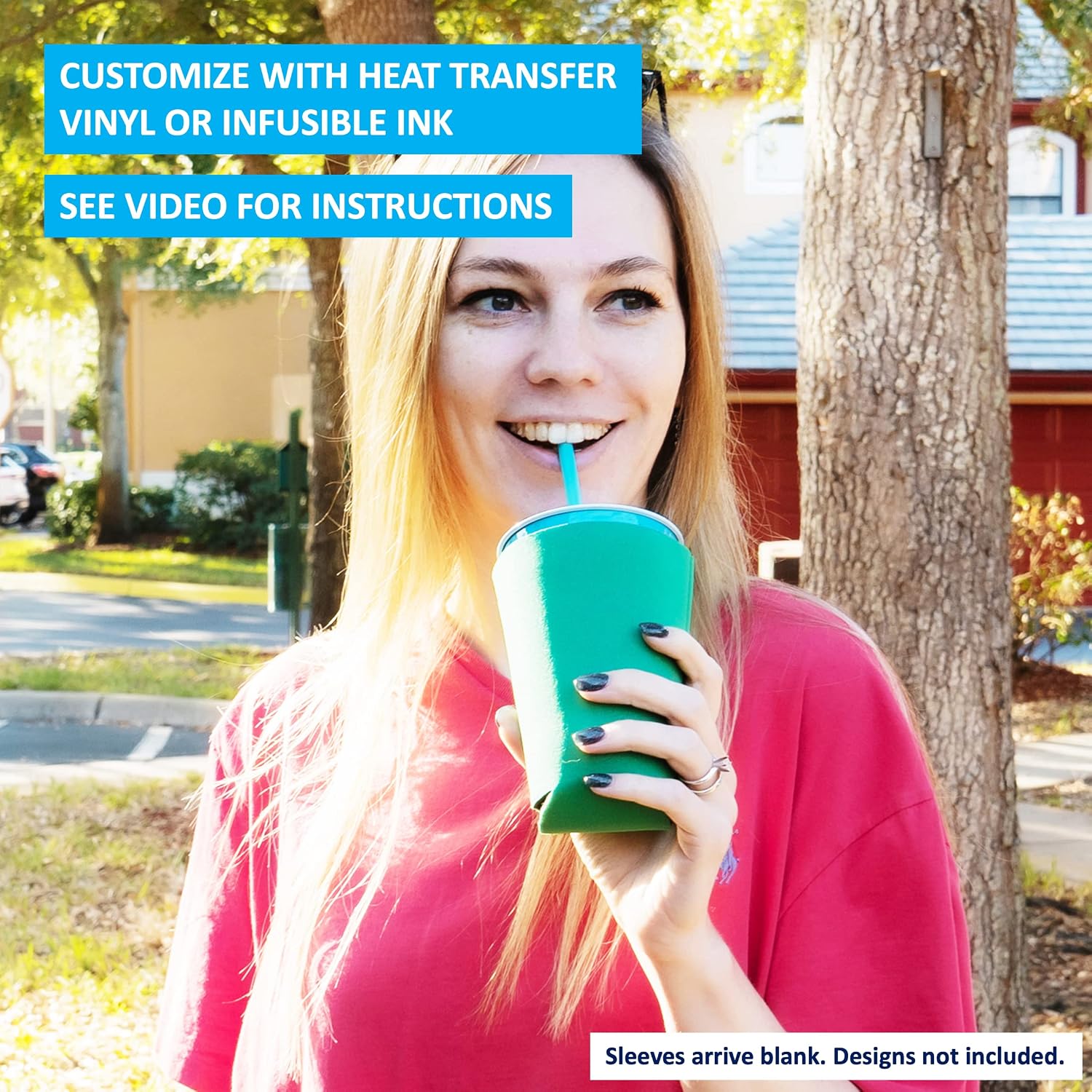 TahoeBay Blank Pint Glass Sleeves (6-Pack) 16 Ounce Insulating Foam Collapsible Beer Drinking Cup Holder (Sage) image 3