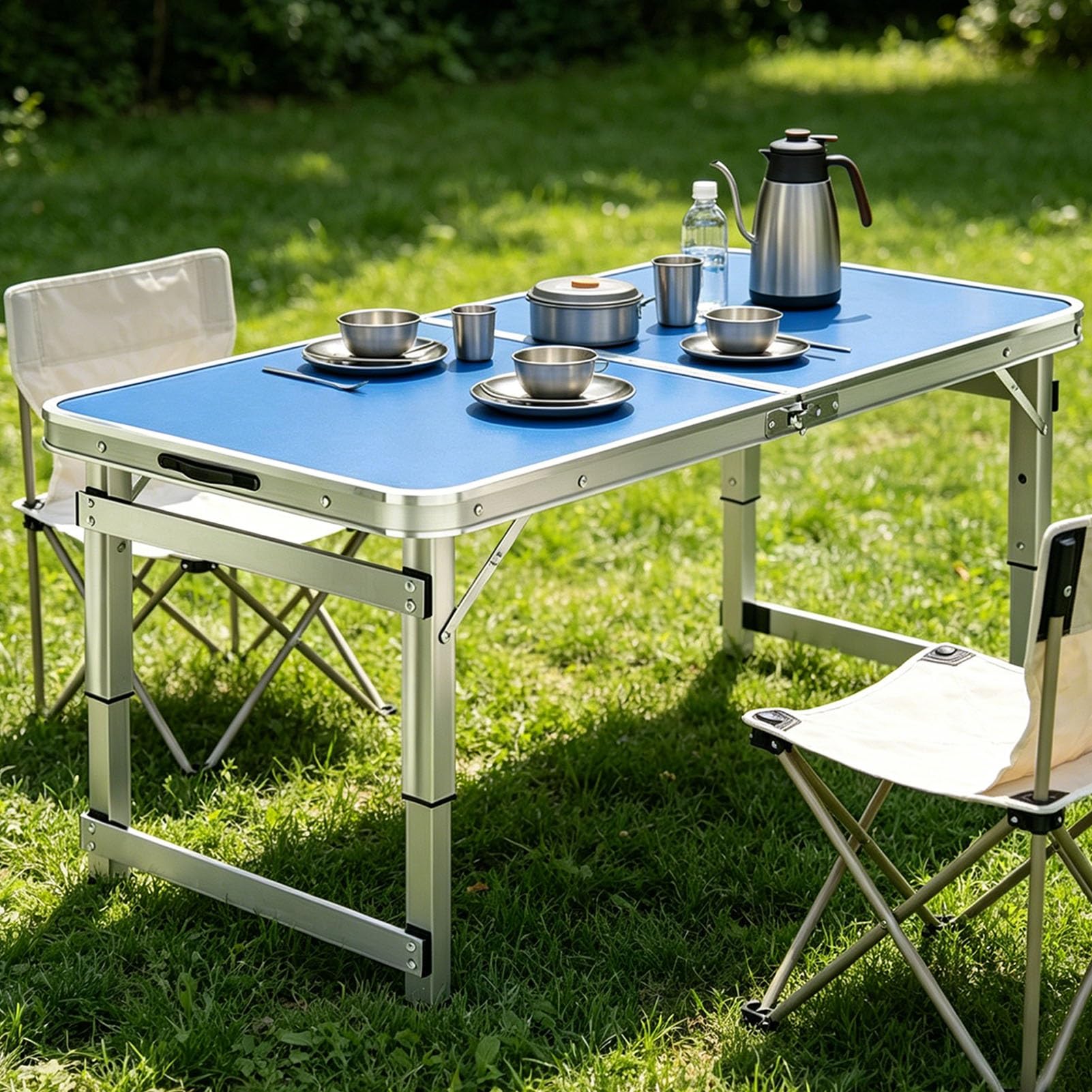 KANDDEMONO THE TABLE 180×70 Folding Dining Table 70-180cm Heavy Duty Aluminium Table With