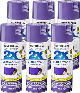 Painter's Touch 2X Ultra Cover Spray Paint, 12 oz, Gloss Grape (6 Pack)