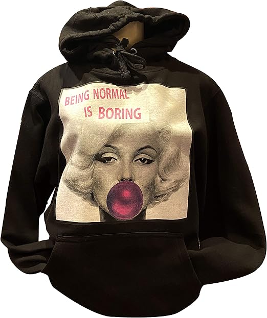 Amazon.com: Being Normal is Boring Marilyn Monroe Hoodie (xs  