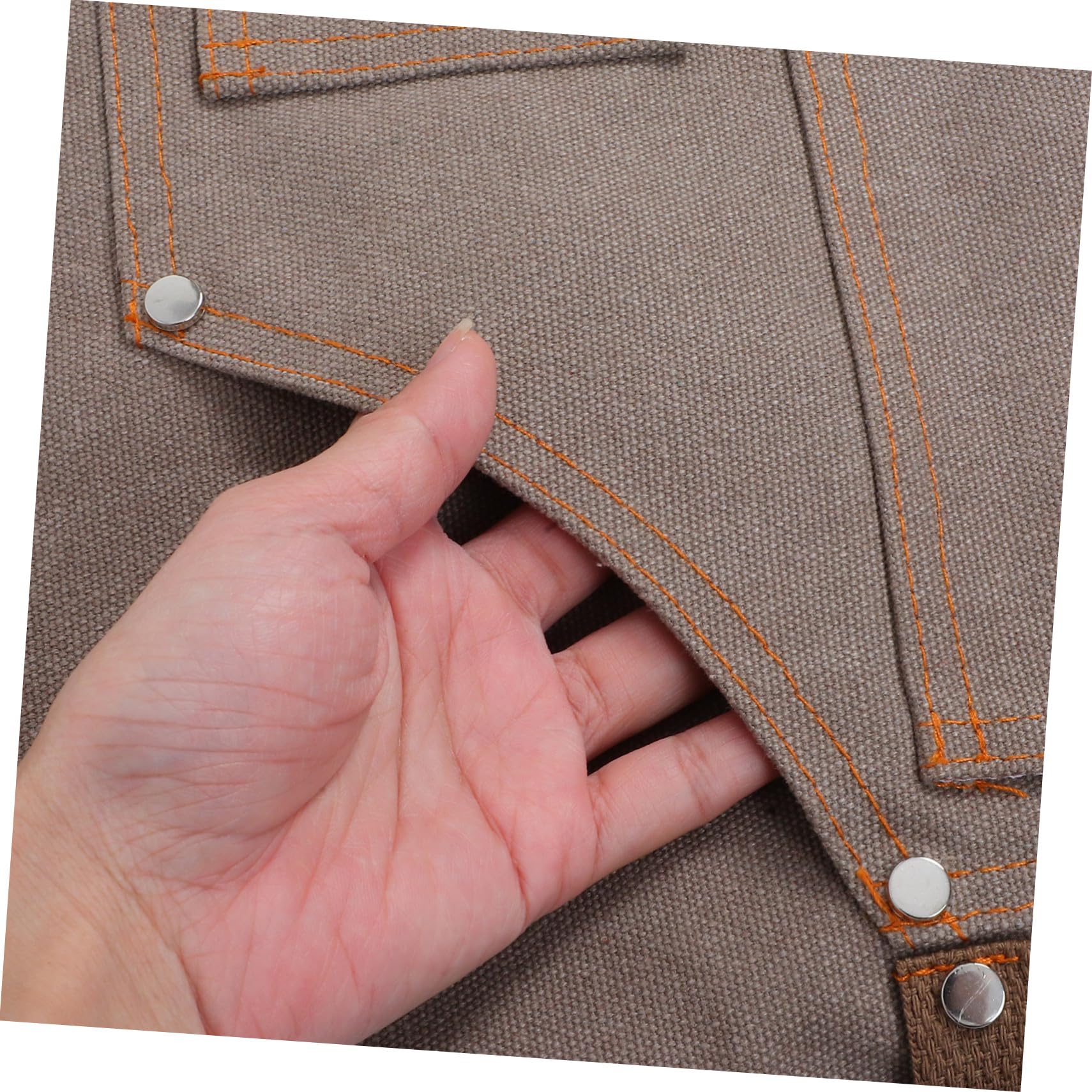 OUNONA Grembiule da Lavoro in Tela con Spalline Incrociate Regolabili per Uomo e Donna, con Tasche Multiple e Design Resistente per Giardinaggio e Falegnameria