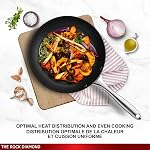 Starfrit The Rock Diamond 10PC Non-Stick Set - Durable Forged Aluminum - Oven Safe - PFOA Free - Easy to Clean - Black