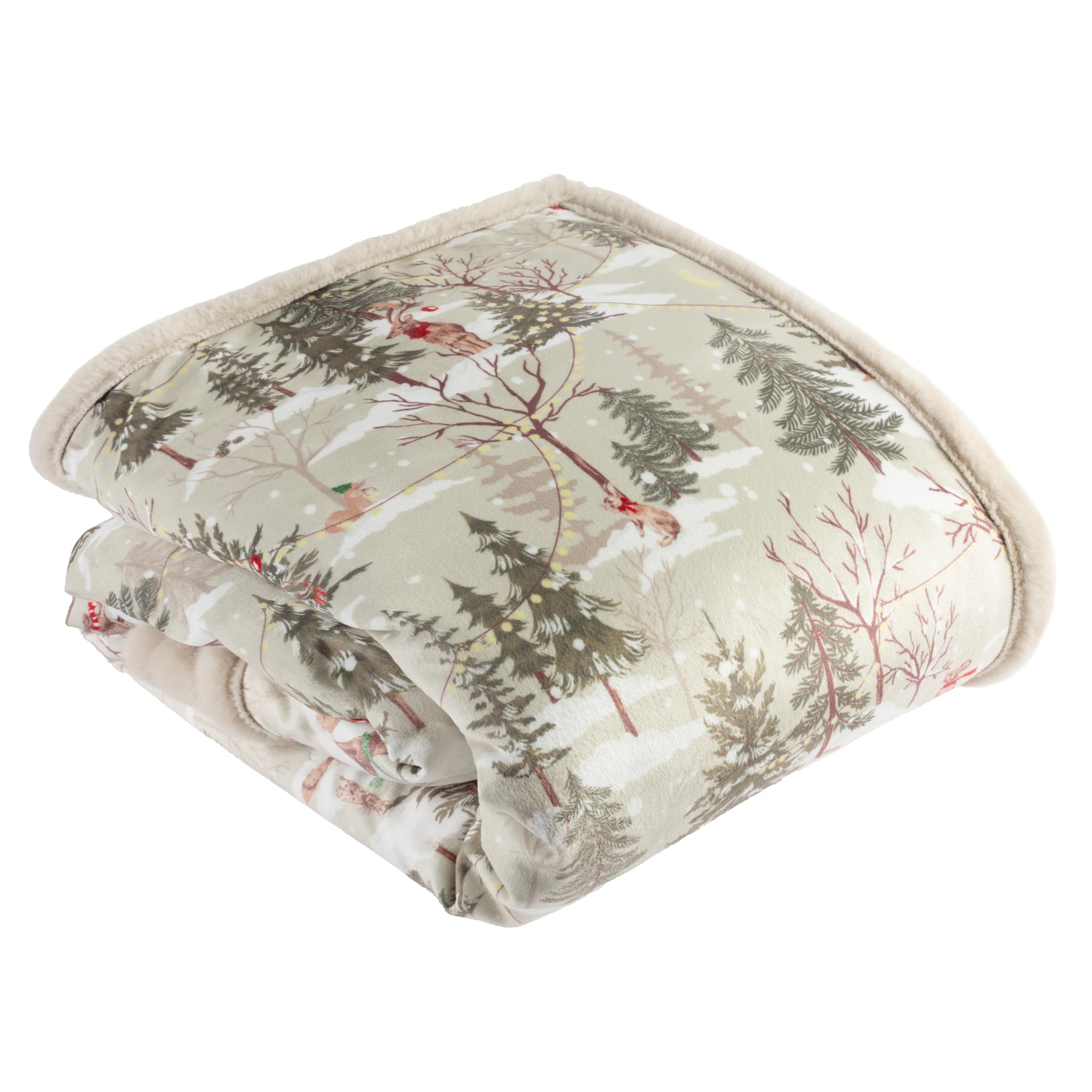 Furn Faux Fur Throw 130 cm x 180 cm Beige