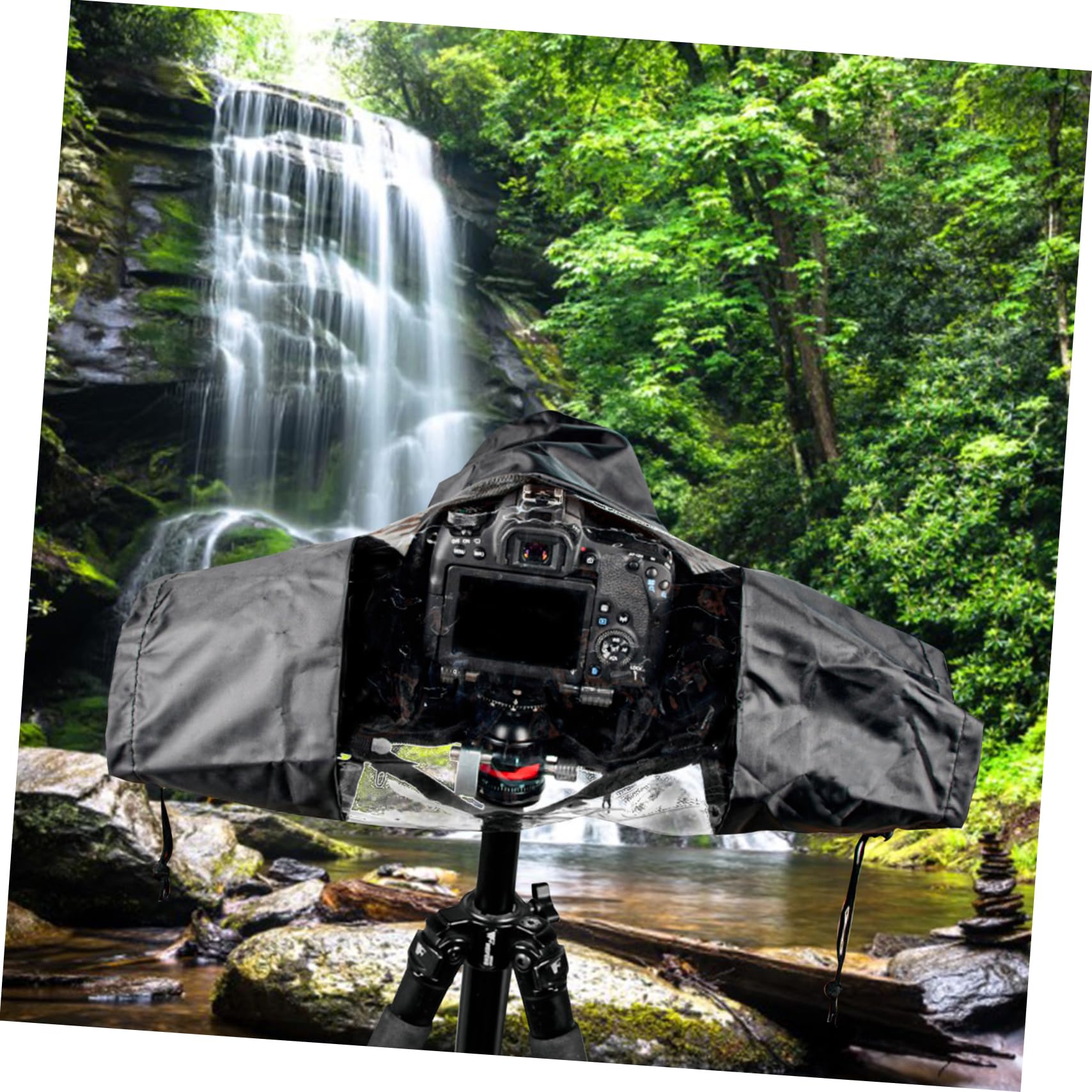 KICHOUSE Camera Rain Cover DSLR Camera Enclosed Cameras Rain Cover Professional Camera Waterproof Cameras Camera Waterproof Cover Camera Raincoat Rain Cover Waterproof Cloth Black