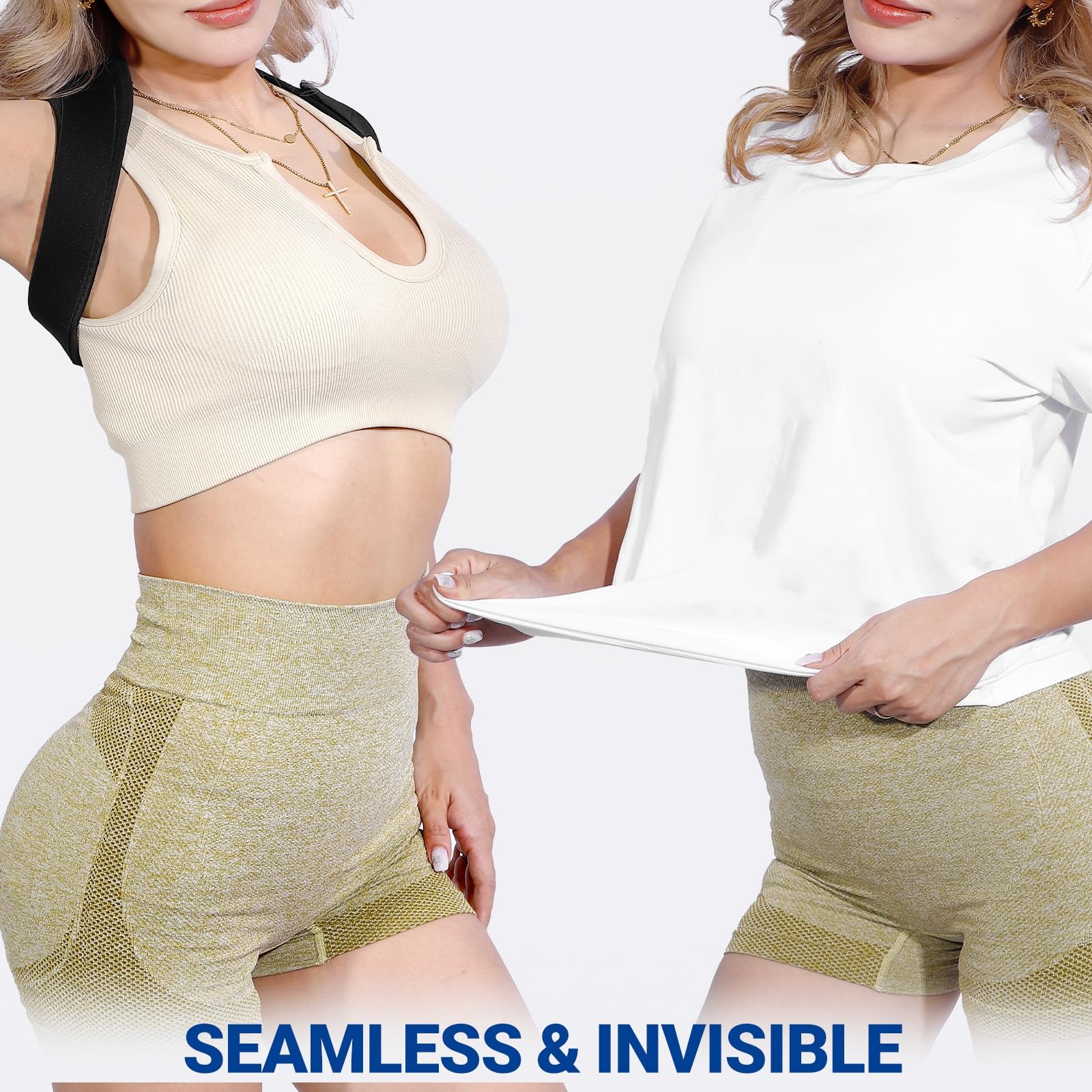 Posture Corrector for Women & Men - Adjustable Upper Back Brace Straightener Suitable for Lumbar, Shoulder, Neck, Scoliosis, Providing Comfortable Elastic Support and Pain Relief - 5