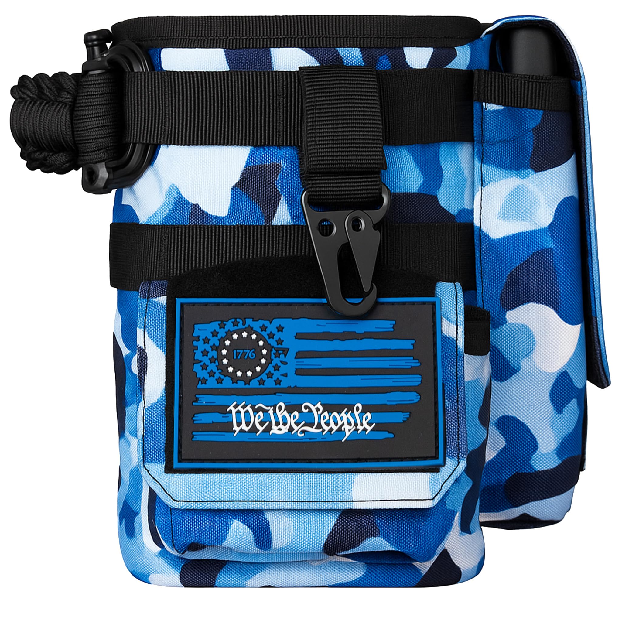 Battle Bottle Sleeve - 64 oz Water Bottle Sleeve Only - Fits Many 2L Steel Bottles Cover Rugged & Versatile Design with Storage for Phone, Wallet & Keys - Deep Water — image 1