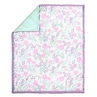 Algopix Similar Product 13 - Pink and Mint Green Floral and Dot