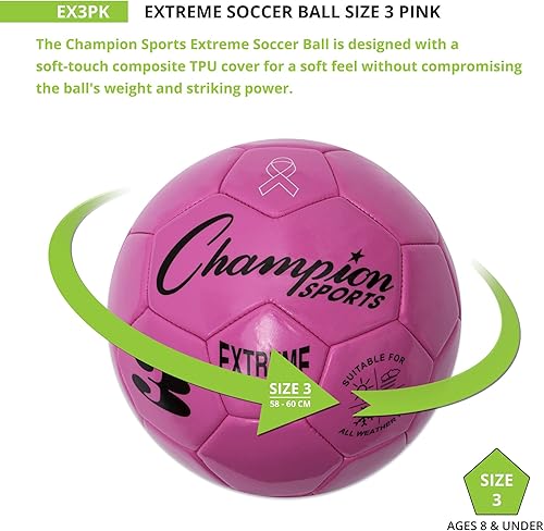 Miniatura 3 de Champion Sports Extreme Series - Pelota de fútbol compuesto Tamaños 3, 4, 5 en varios colores
