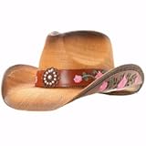 Western Outback Cowboy Hat Men's Women's Style Classic Straw Western Cowgirl Hat