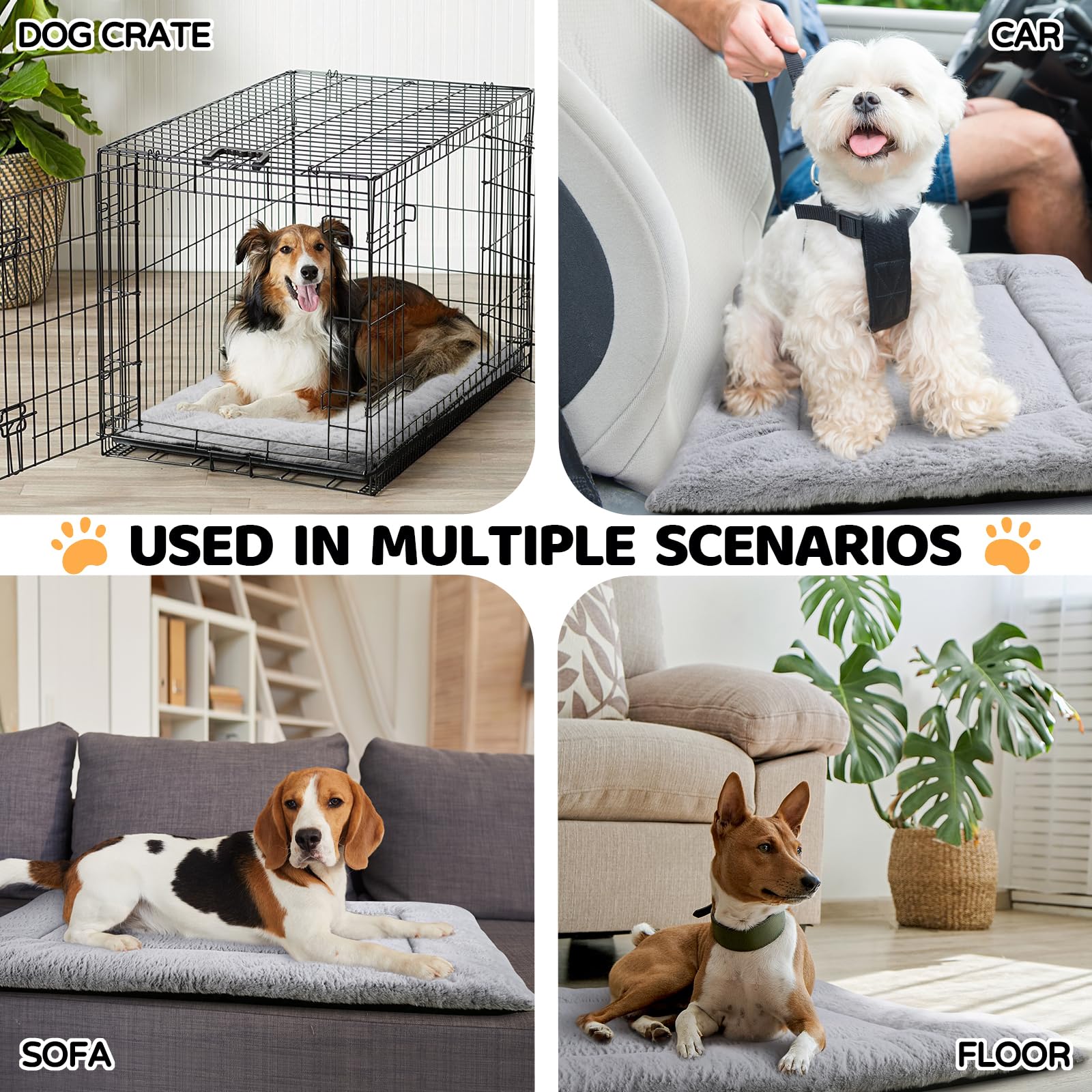 ZENGAOOU Washable Dog Crate Bed with Non-Slip Bottom - Image 2