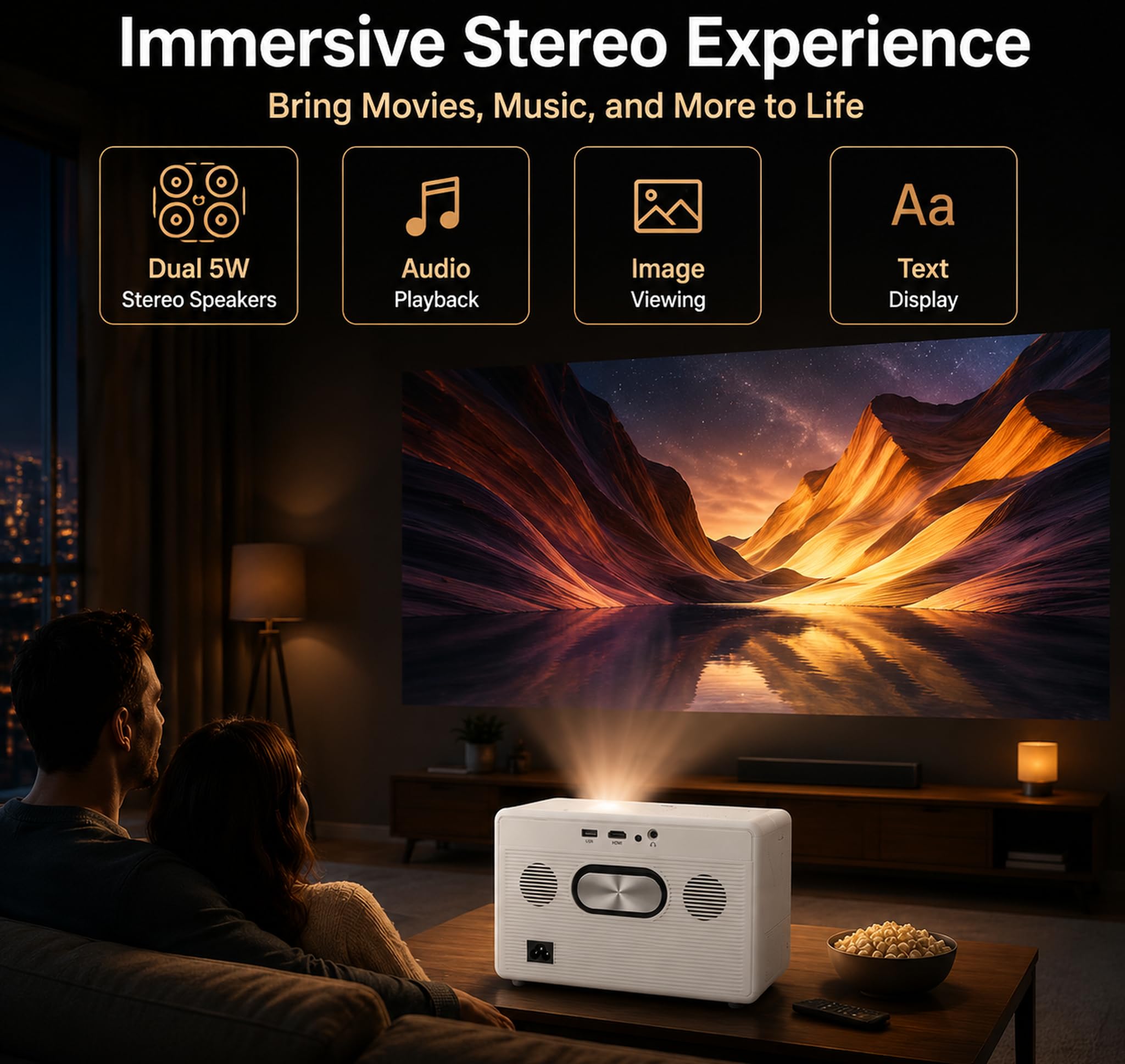 Amazon.com: Maypug Outdoor-Projector-4K with WIFI and Bluetooth