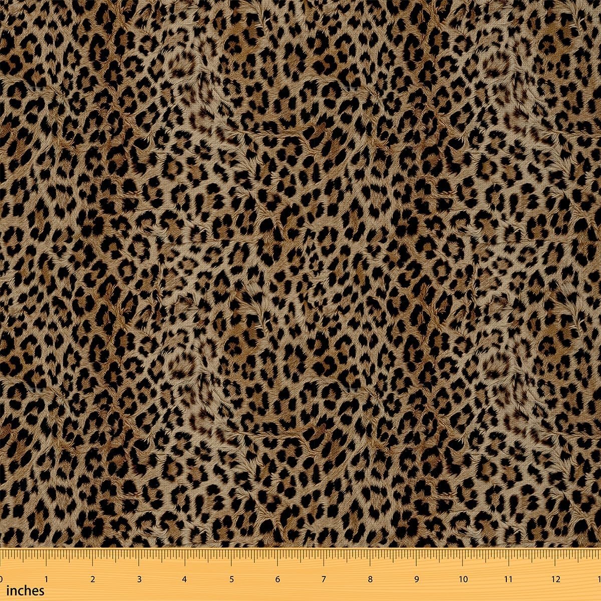 Feelyou Leopard Waterproof Outdoor Fabric 3 Yard, Cheetah Print Upholstery Fabric for Chairs for Kids Boys Girls Animal Fabric by The Yard Kids Safari Reupholstery Fabric Decor